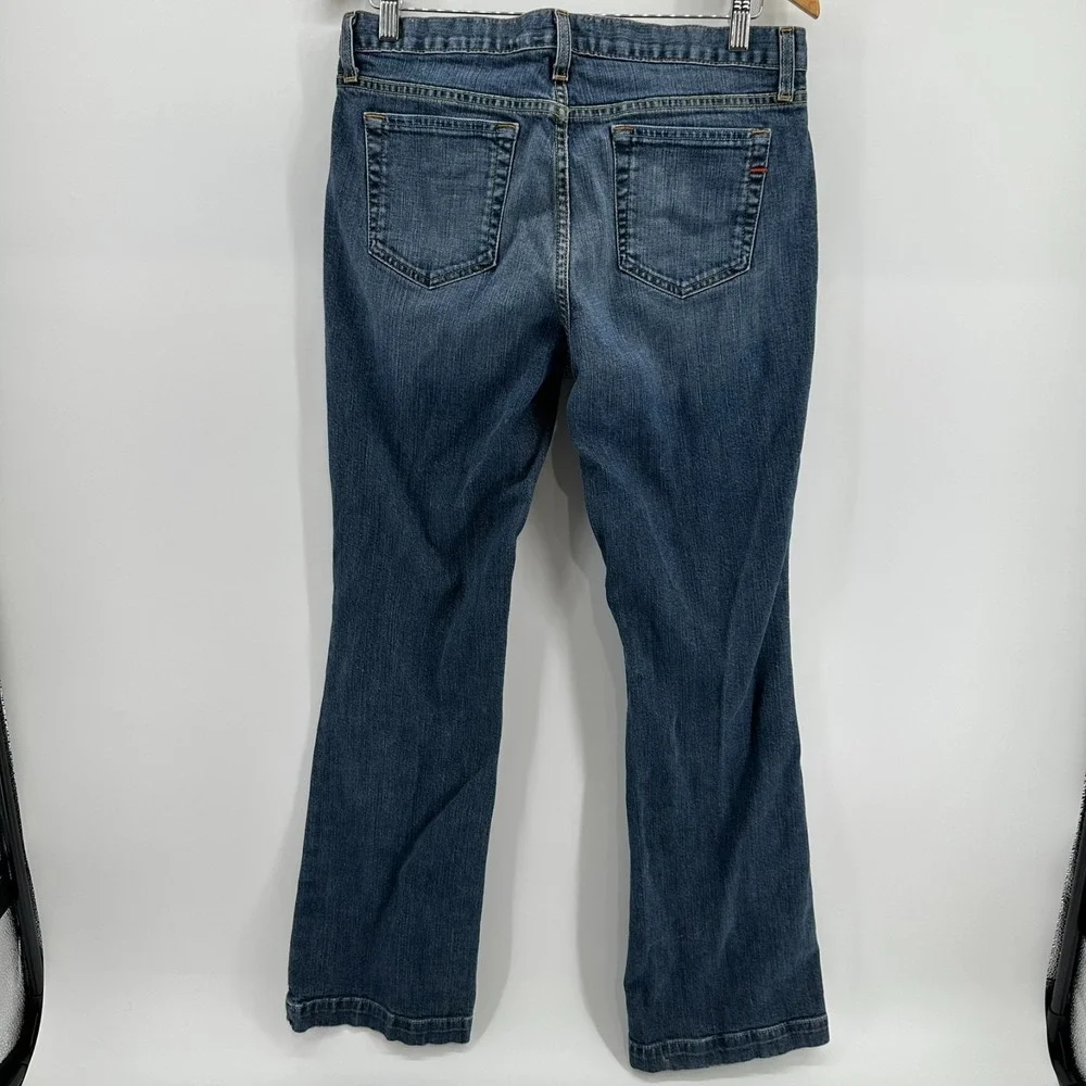 GAP Jeans Womens 10 Long Blue Denim Long & Lean Bootcut Leg Stretch Outdoor